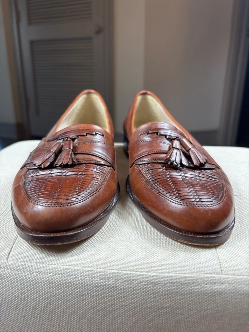 Florsheim Imperial Benedict Tassel Loafers Brown Leather Made Italy Men’s 8D